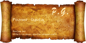 Pozner Gyula névjegykártya